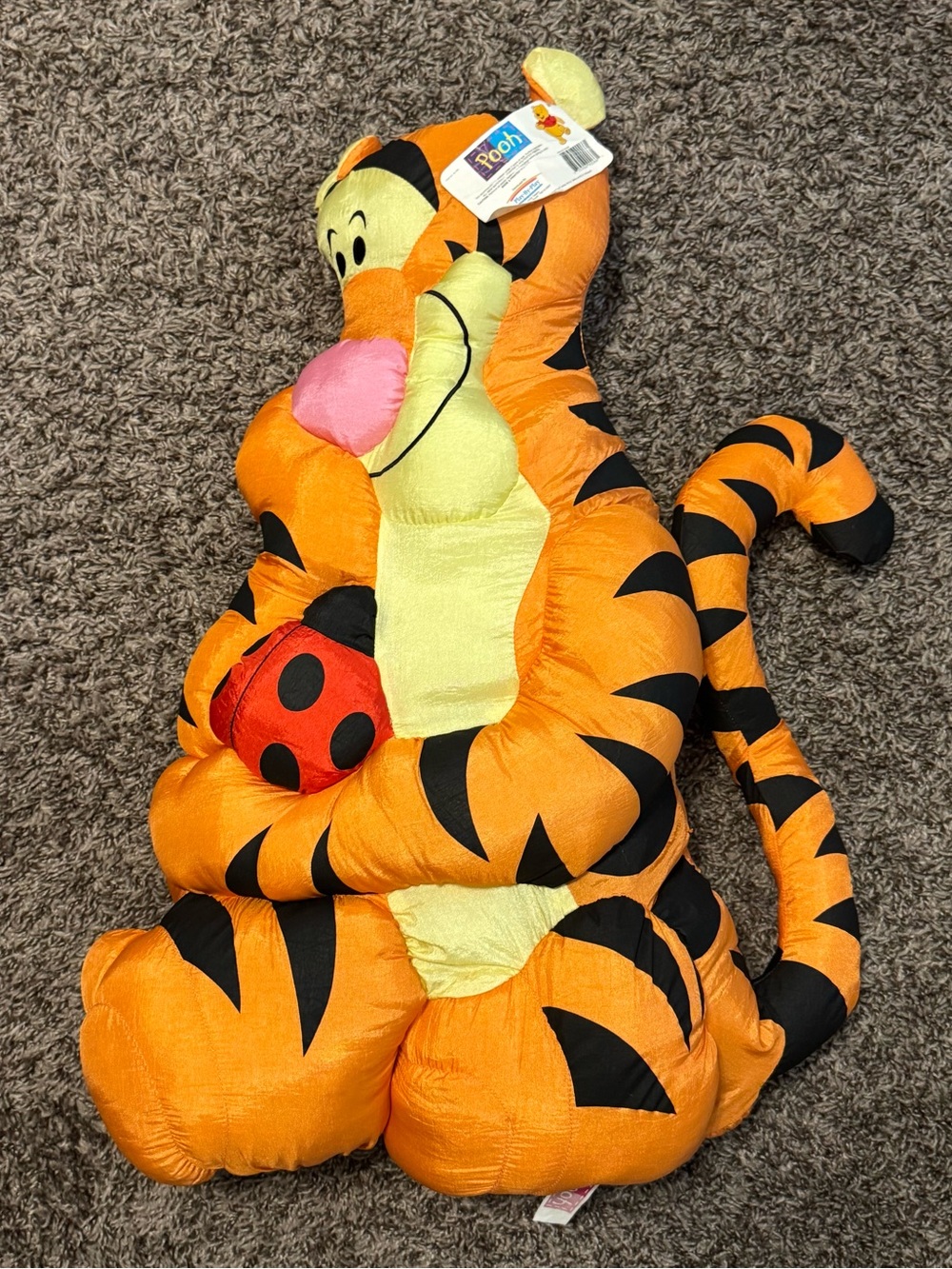 Vintage Disney Winnie the Pooh & Friends Tigger Ladybug Large 25 in Nylon Plush